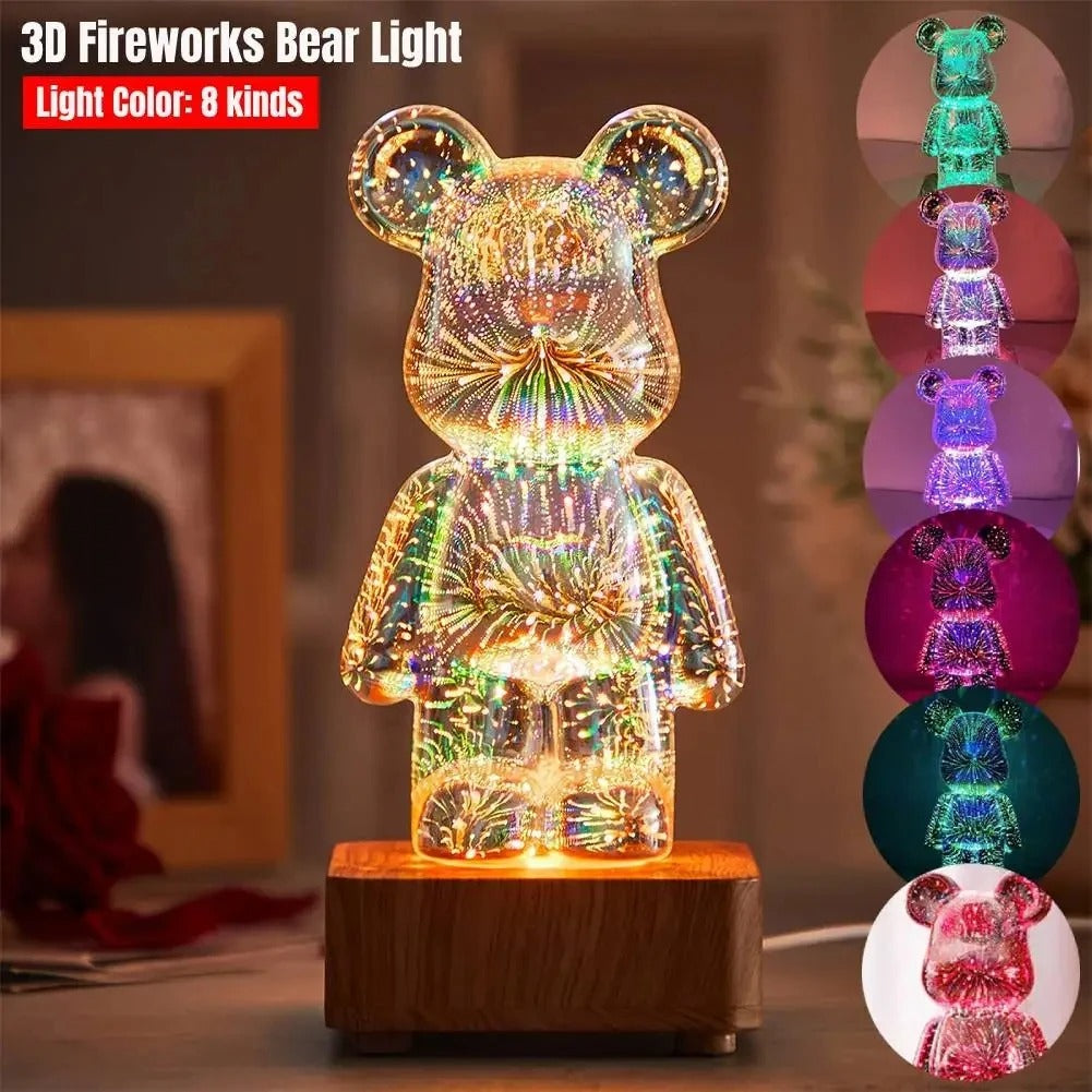 NoVa 3D Firework Bear Night Light (7 colors)