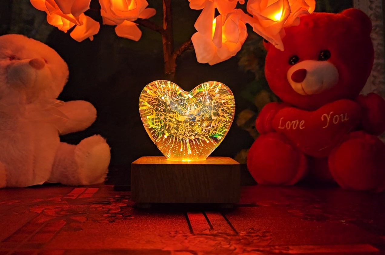 NoVa 3D Firework Love Heart Night Light