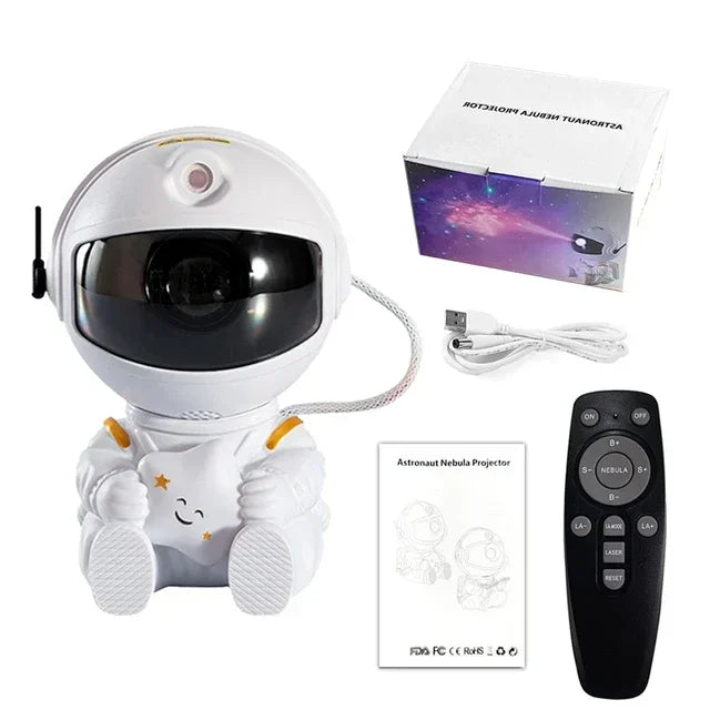 NoVa Astronaut Galaxy Star Projector creating a mesmerizing starry sky effect in a stylish astronaut design - Perfect for home decor and relaxation