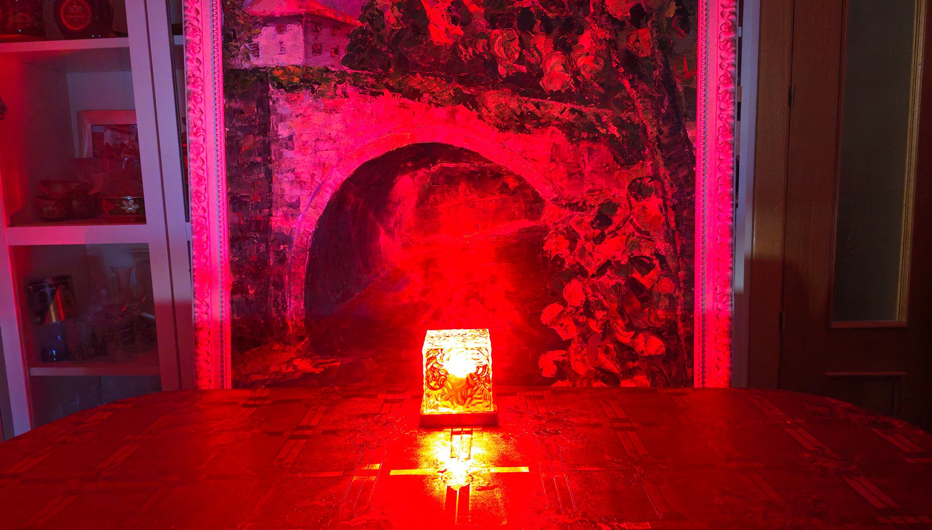 NoVa Dynamic Water Ripple Crystal Night Light with 16 RGB color-changing modes, dynamic lighting effects, and a unique crystal design, perfect for creating a warm and romantic atmosphere