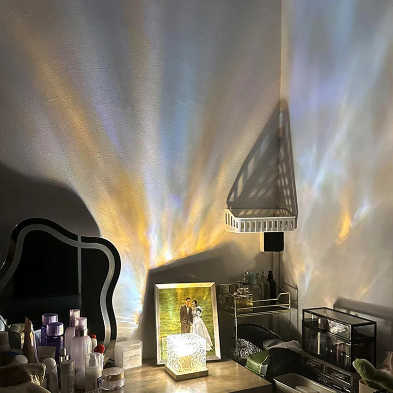 NoVa Dynamic Water Ripple Crystal Night Light with 16 RGB color-changing modes, dynamic lighting effects, and a unique crystal design, perfect for creating a warm and romantic atmosphere