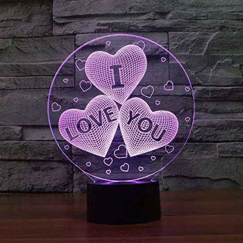 Enchanting NoVa Lover 3D Illusion Night Light with stunning 3D visual effects, multiple color options, and remote control functionality - Perfect for kids, gamers, and romantic gifts