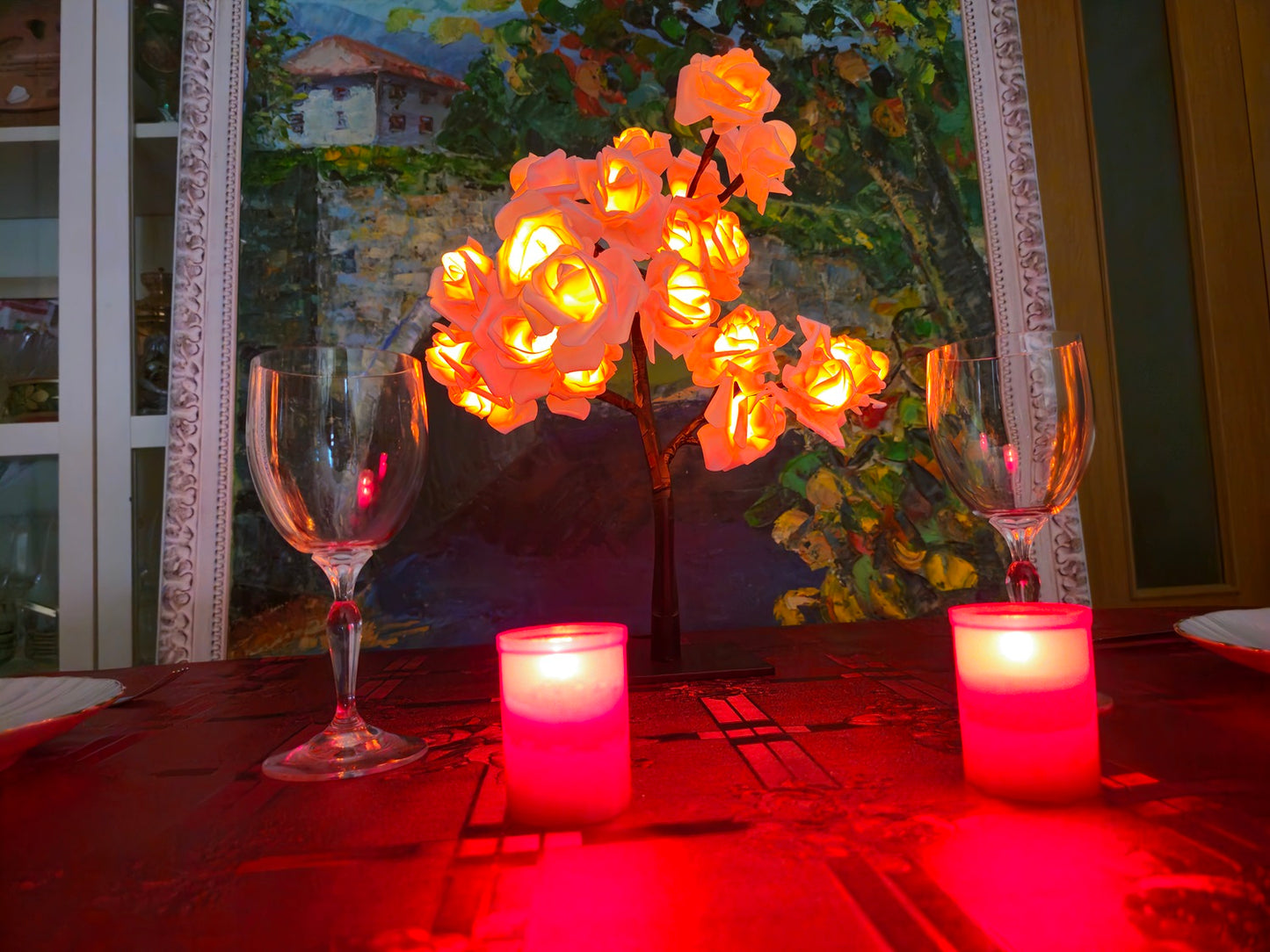NoVa Illuminated Tree Rose Night Lamp