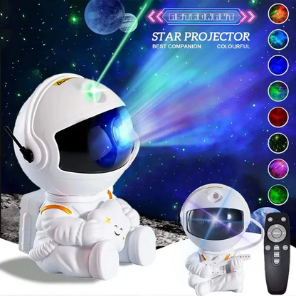 NoVa Astronaut Galaxy Star Projector creating a mesmerizing starry sky effect in a stylish astronaut design - Perfect for home decor and relaxation
