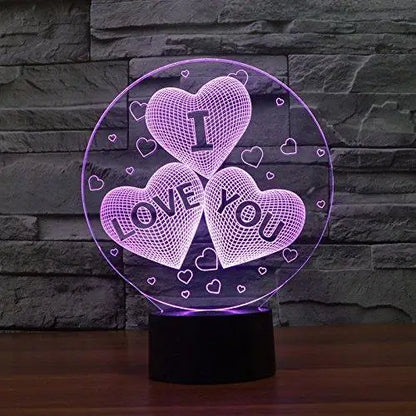 Enchanting NoVa Lover 3D Illusion Night Light with stunning 3D visual effects, multiple color options, and remote control functionality - Perfect for kids, gamers, and romantic gifts